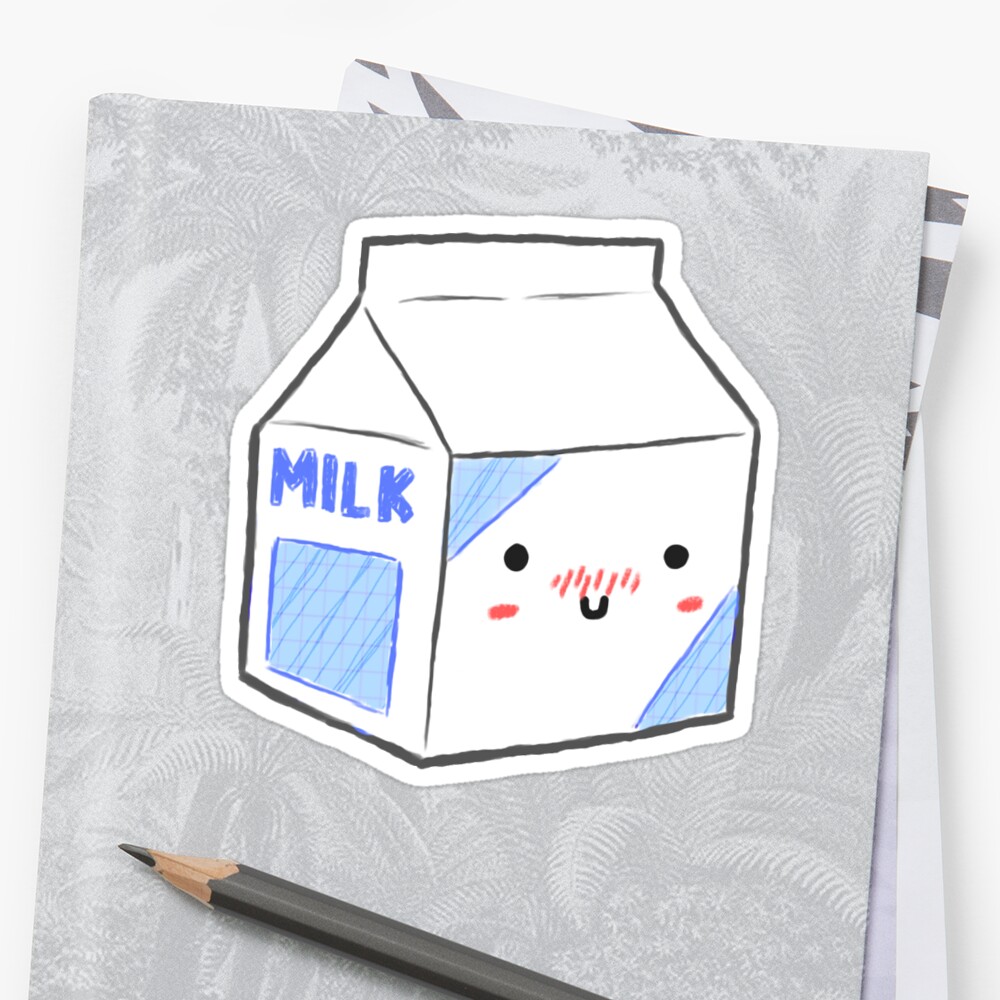 "Cute Milk Carton" Stickers by RedChaek | Redbubble