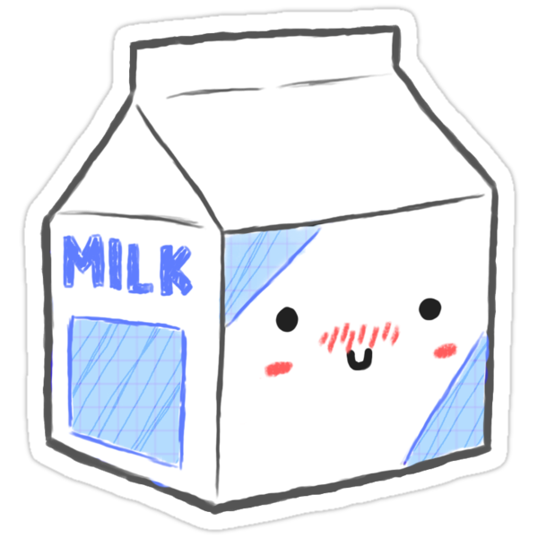 "Cute Milk Carton" Stickers by RedChaek | Redbubble