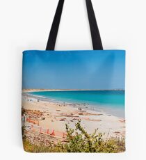 Cable beach panorama Tote Bag