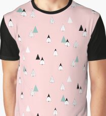 Pine Trees Pink Graphic T-Shirt