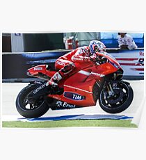 Casey Stoner at laguna seca 2010 Poster