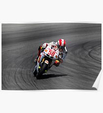 Marco Simoncelli at laguna seca 2010 Poster