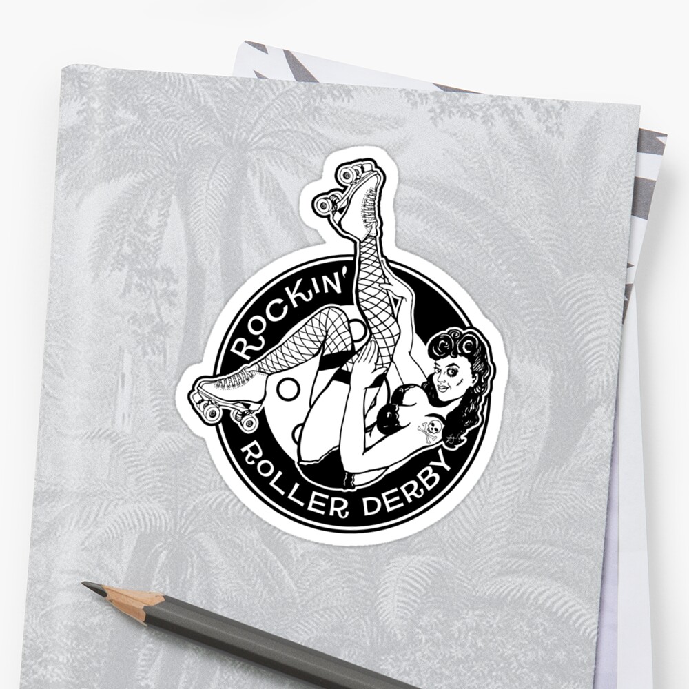 Rockin Roller Derby Stickers By Zugart Redbubble 