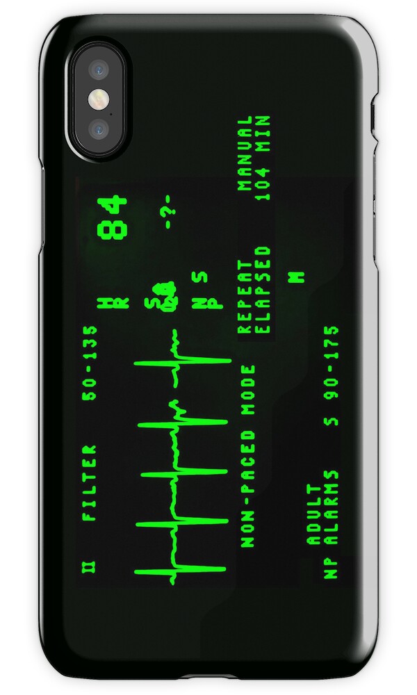 "EKG Monitor" iPhone Cases & Covers by pixelman Redbubble
