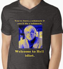 Wort von St. Geegland T-Shirt mit V-Ausschnitt
