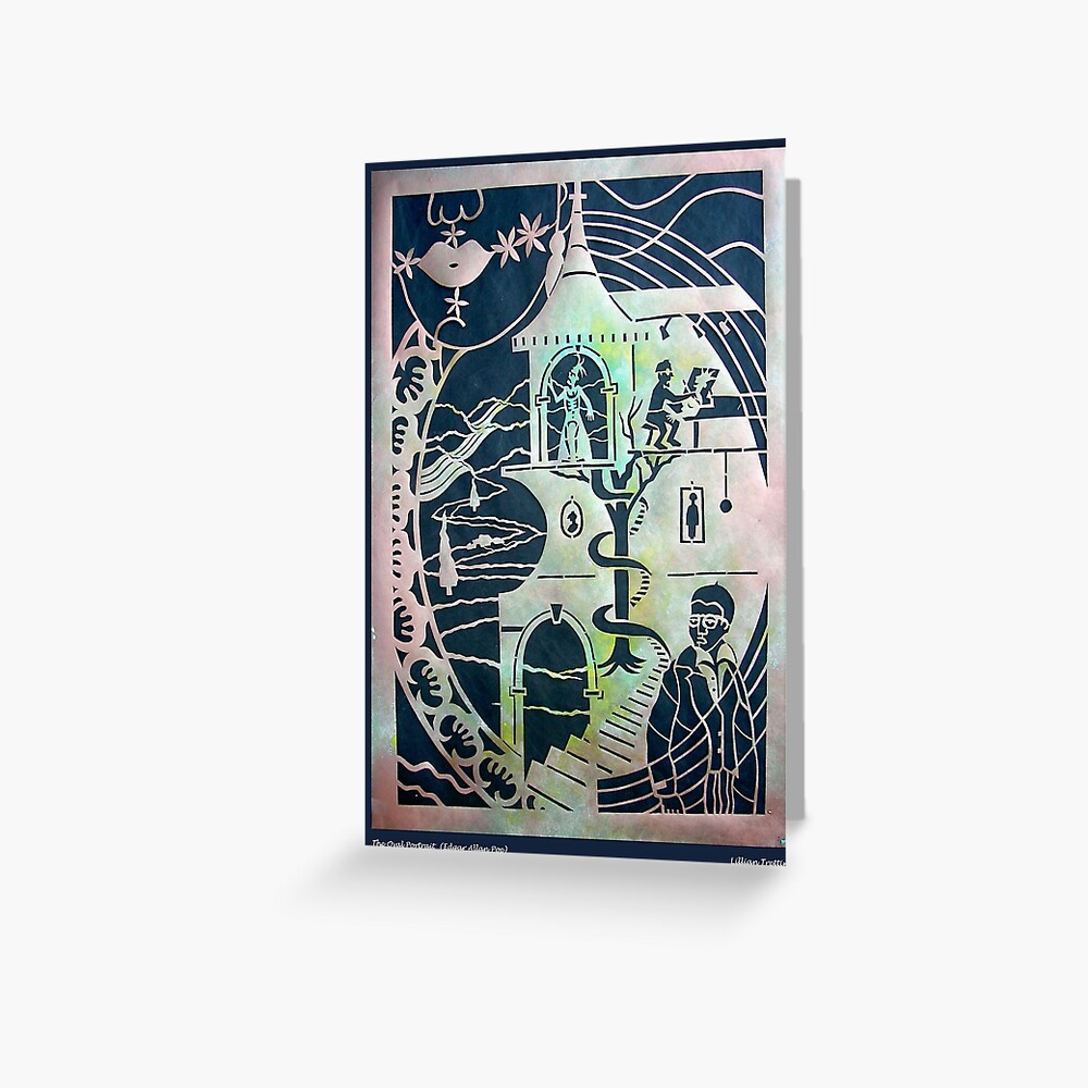 The Oval Portrait in Copper Greeting Card