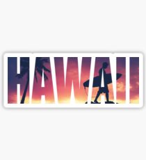 Weinlese gefilterte Hawaii-Postkarte Sticker
