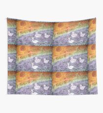 Duckling Adventure Wall Tapestry
