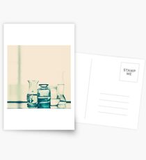 Glass Bottles with Water Postcards