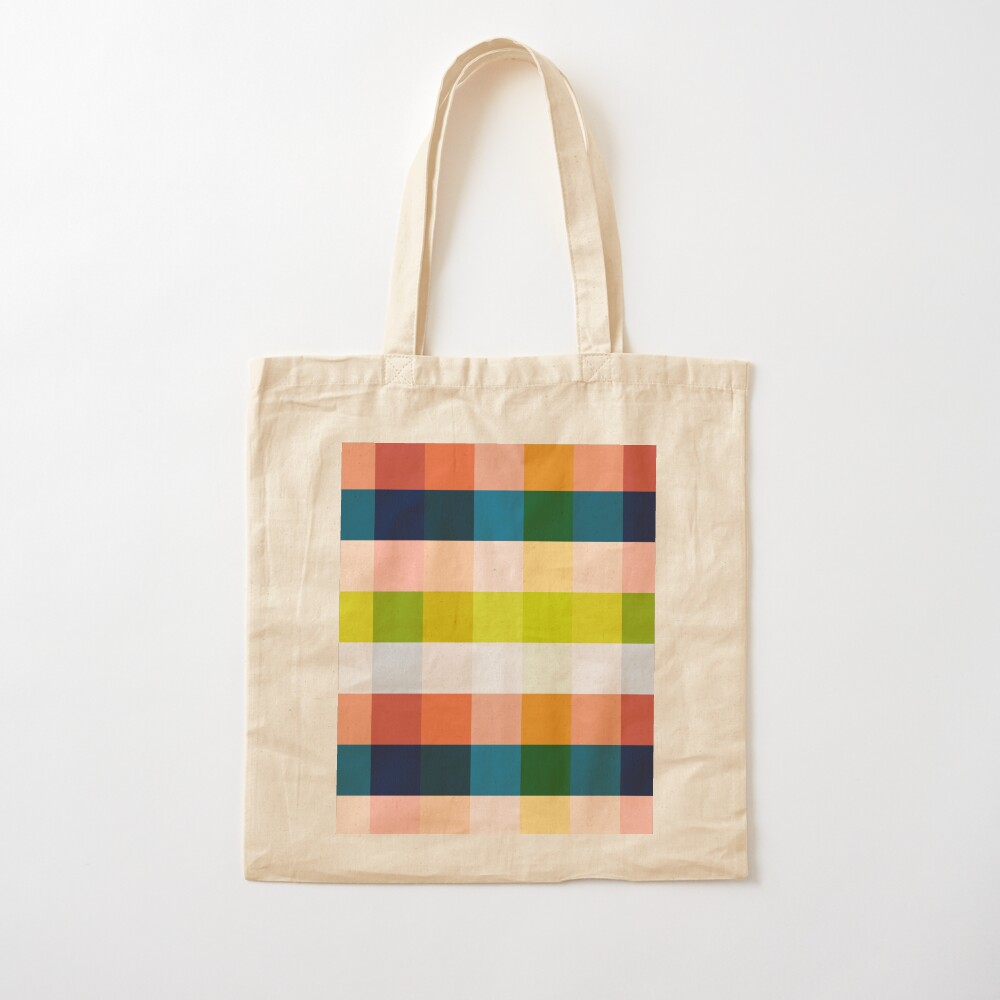 gingham tote bag