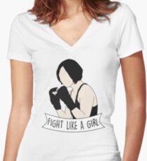 Fight Like Sun Bak Women's Fitted V-Neck T-Shirt