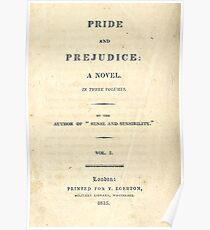 PRIDE and PREJUDICE Novel Cover Poster