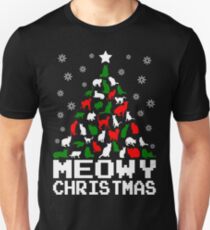 Meowy Christmas Cat Tree Unisex T-Shirt