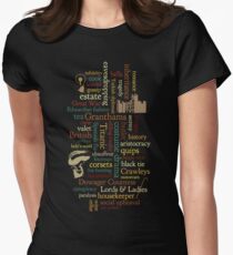 Downton Abbey Word Mosaic Women's Fitted T-Shirt