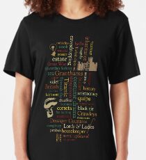 Downton Abbey Word Mosaic Slim Fit T-Shirt