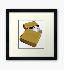 Illustration of a Zippo Lighter Framed Print