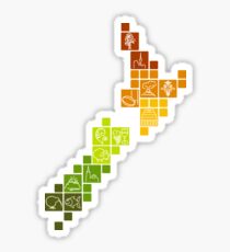 New Zealand Fun Map Sticker