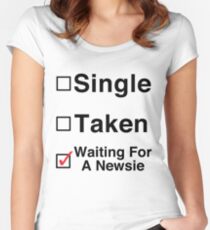 Waiting for a Newsie Women's Fitted Scoop T-Shirt