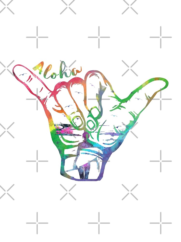 Shaka Sign Hang Loose Hawaii Florida Flag FL US State Decal Sticker...