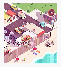 Isometric Beach City Photographic Print