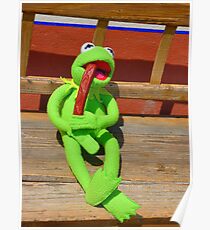 Eat Hunger Vespers Frog Kermit Poster