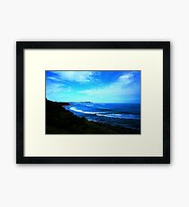 Blue Water Coast Framed Print