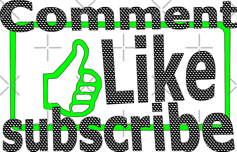 "Comment, like, subscribe," Stickers by IanByfordArt | Redbubble