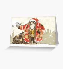 Steampunk Santa Greeting Card