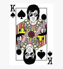 Elvis Presley Vegas Style Playing Card Photographic Print