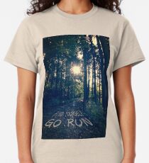 Find Yourself Go Run No. 6 - Forest with Sun Flare Classic T-Shirt