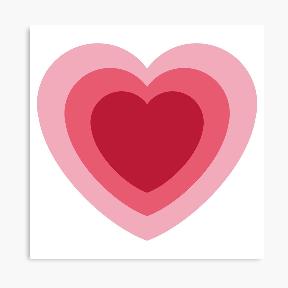 Impression sur toile « Emoji croissant de coeur rose ...