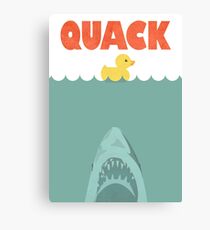 Jaws Rubber Duck 'Quack' Canvas Print
