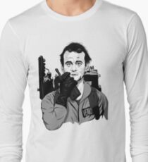 Ghostbusters Peter Venkman Bill Murray illustration Long Sleeve T-Shirt