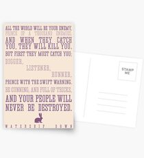 Watership Down / Richard Adams Quote Postkarten