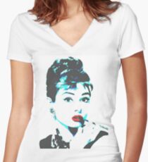 Audrey Hepburn Women's Fitted V-Neck T-Shirt