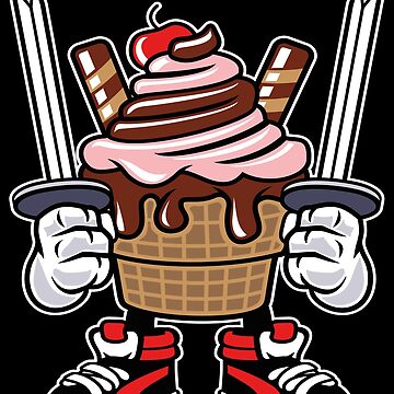 Ninja Ice Cream Samurai Cartoon Art Board Print for Sale by ThatMerchStore