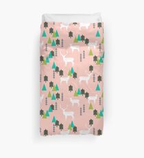 Reindeer Forest - Blush by Andrea Lauren Duvet Cover