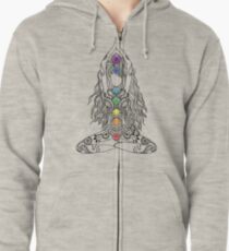 Yoga Om Chakras Mindfulness Meditation Zen 1 Zipped Hoodie