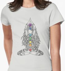 Yoga Om Chakras Mindfulness Meditation Zen 1 Women's Fitted T-Shirt