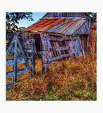 Country gate & shed Photographic Print
