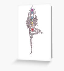 Yoga Om Chakras Mindfulness Meditation Zen 2 Greeting Card