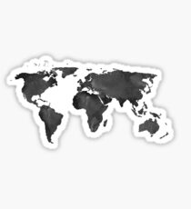 Watercolour Map Sticker
