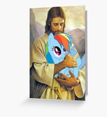 Jesus Loves Rainbow Dash Greeting Card