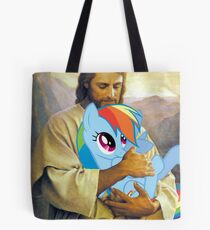 Jesus Loves Rainbow Dash Tote Bag
