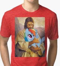 Jesus Loves Rainbow Dash Tri-blend T-Shirt
