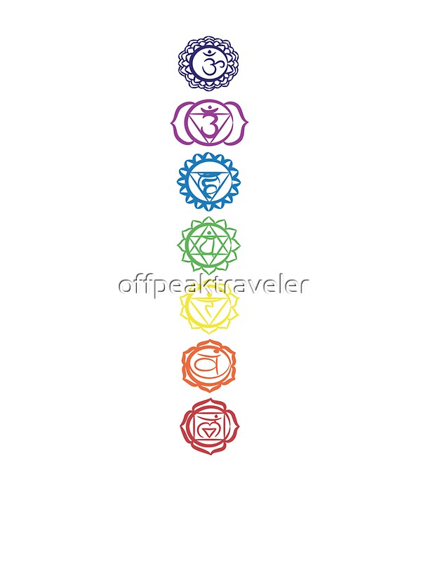 quot seven chakra symbols quot stickers by offpeaktraveler redbubble quot seven chakra symbols quot stickers by offpeaktraveler redbubble