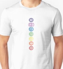 seven chakra symbols Unisex T-Shirt
