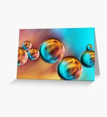 Techno-coloured Bubble Abstract Greeting Card