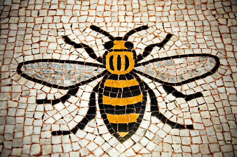 "Manchester Bee" Stickers by Darren Taylor | Redbubble