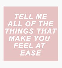 EASE - TROYE SIVAN Photographic Print